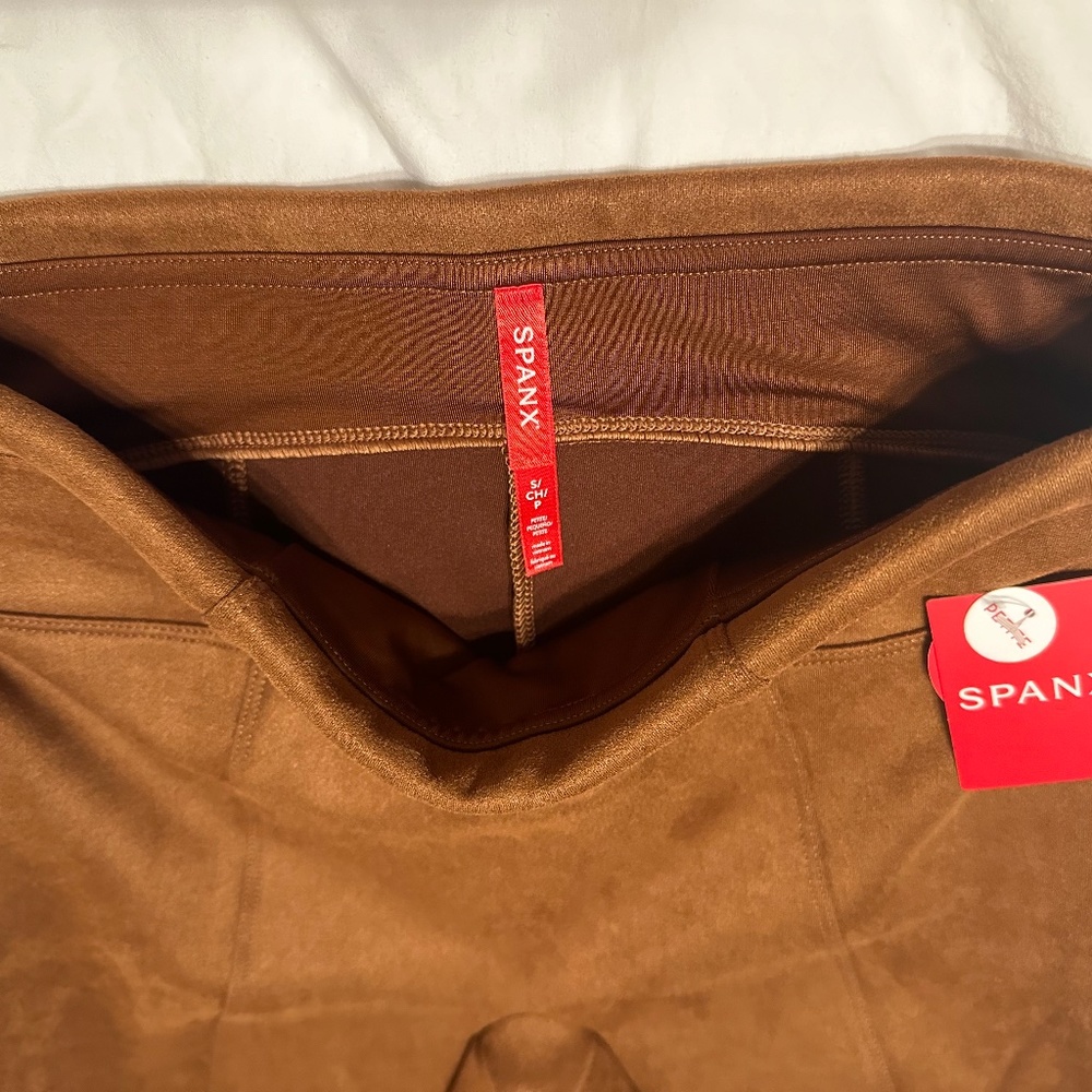 SPANX Faux Suede Leggings - Petite - Picture 2 of 4